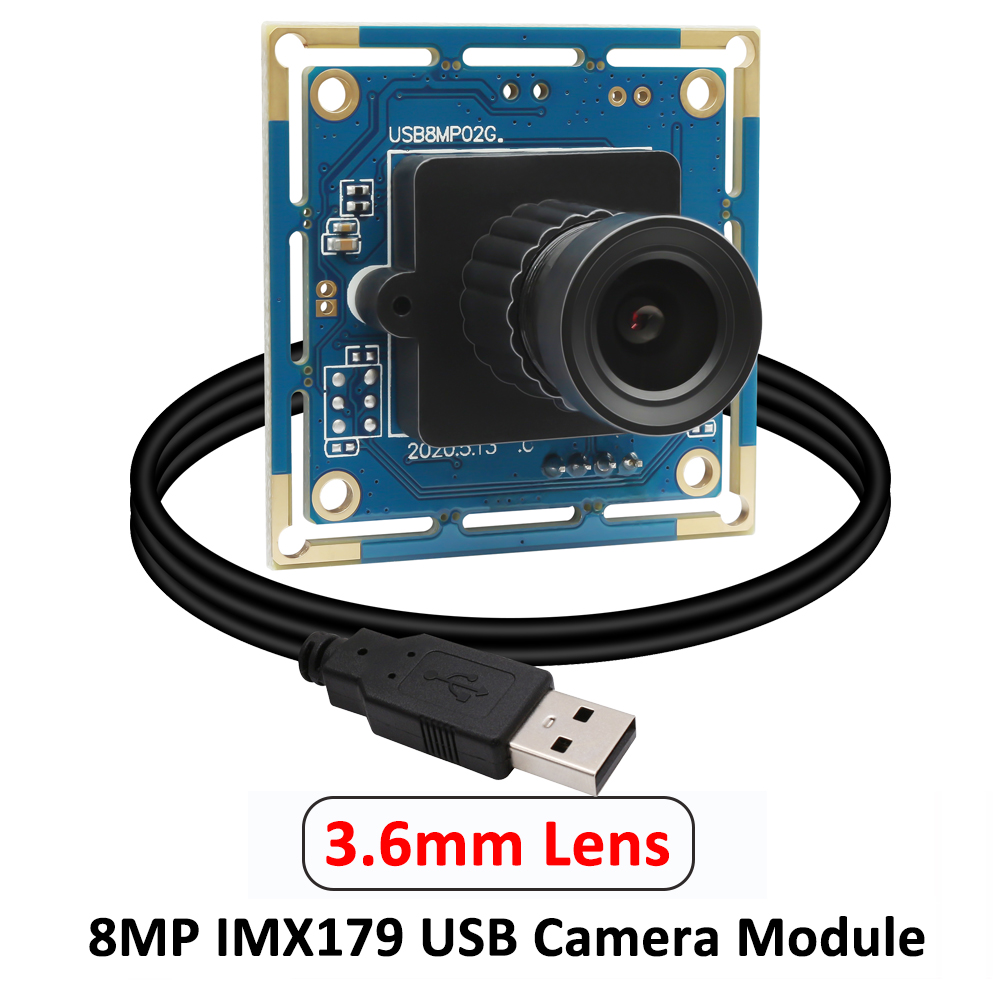 ELP 8MP USB Camera Module CMOS Sony IMX179 Sensor HD 3264X2448 4K Mini ...