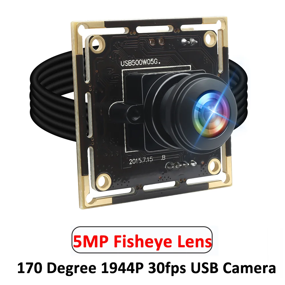 5MP High Resolution Webcam 142 degree lens HD Wide Angle USB Camera ...