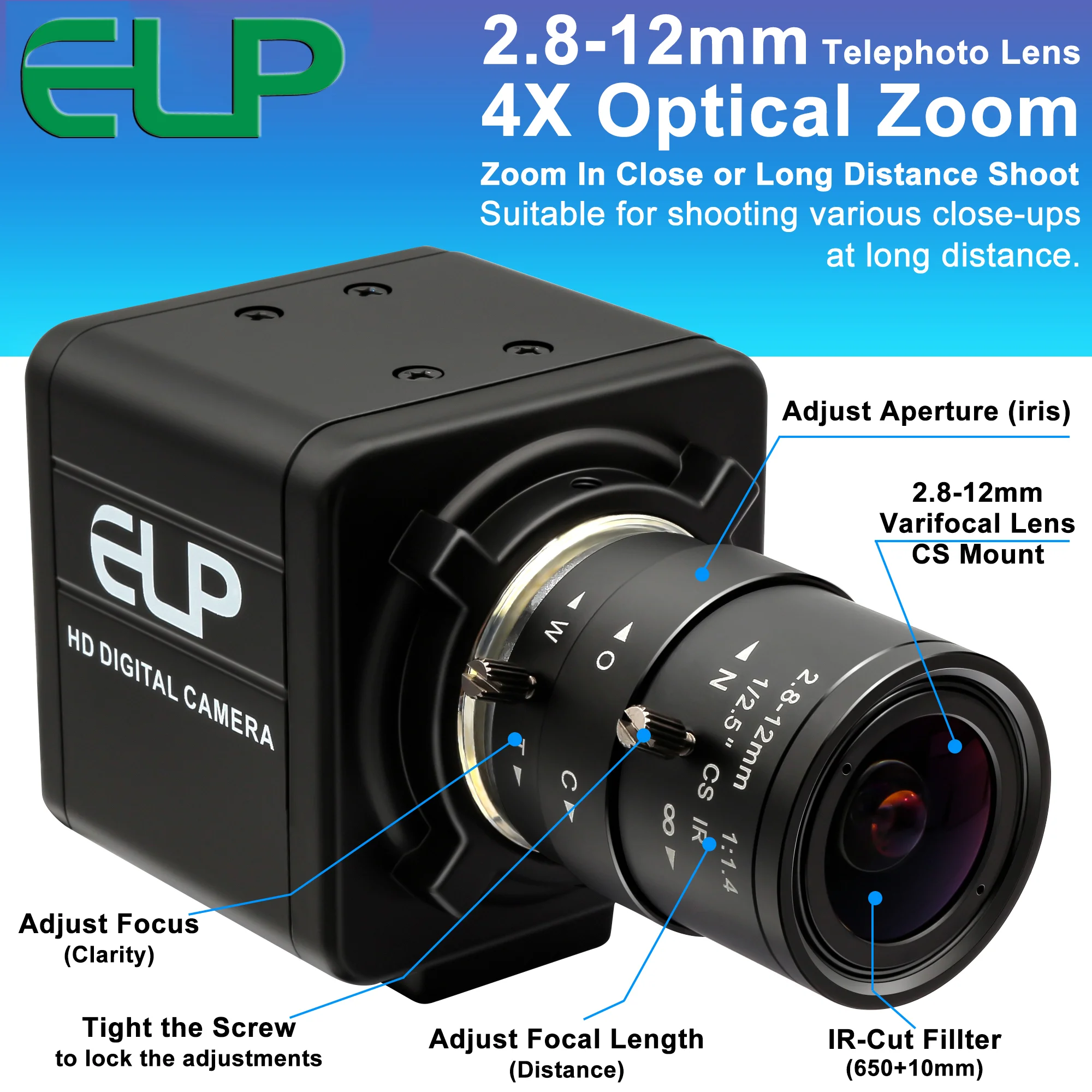 ELP 5MP Global Shutter USB Camera High Speed ELP 5MP Global Shutter USB Camera High Speed