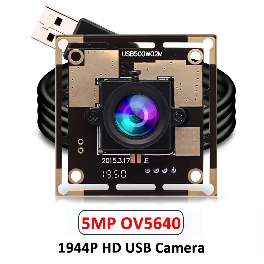 ELP 5MP USB Camera Moudle High Resolution OV5640 Webcam Board UVC 1944P ...