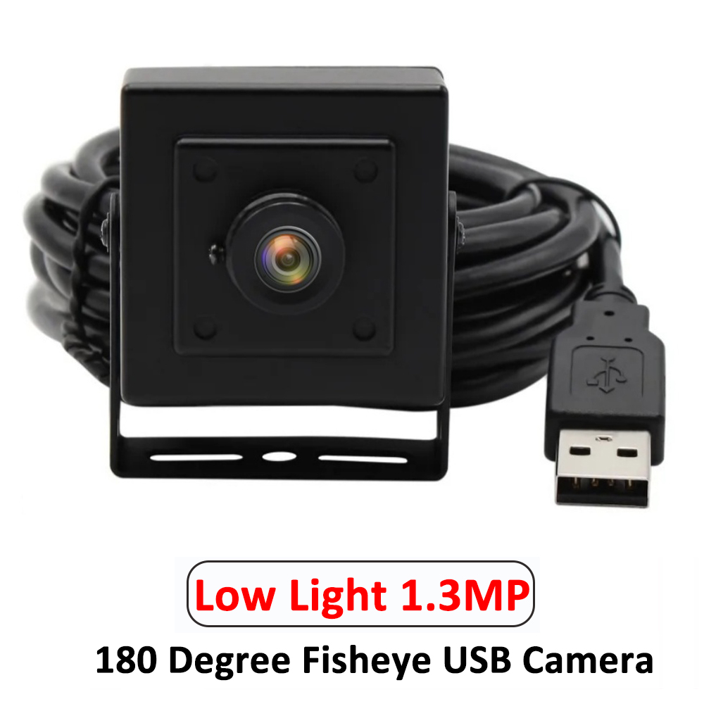 Ailipu 1.3MP HD Low Light USB Webcam 0.01Lux Fisheye Lens