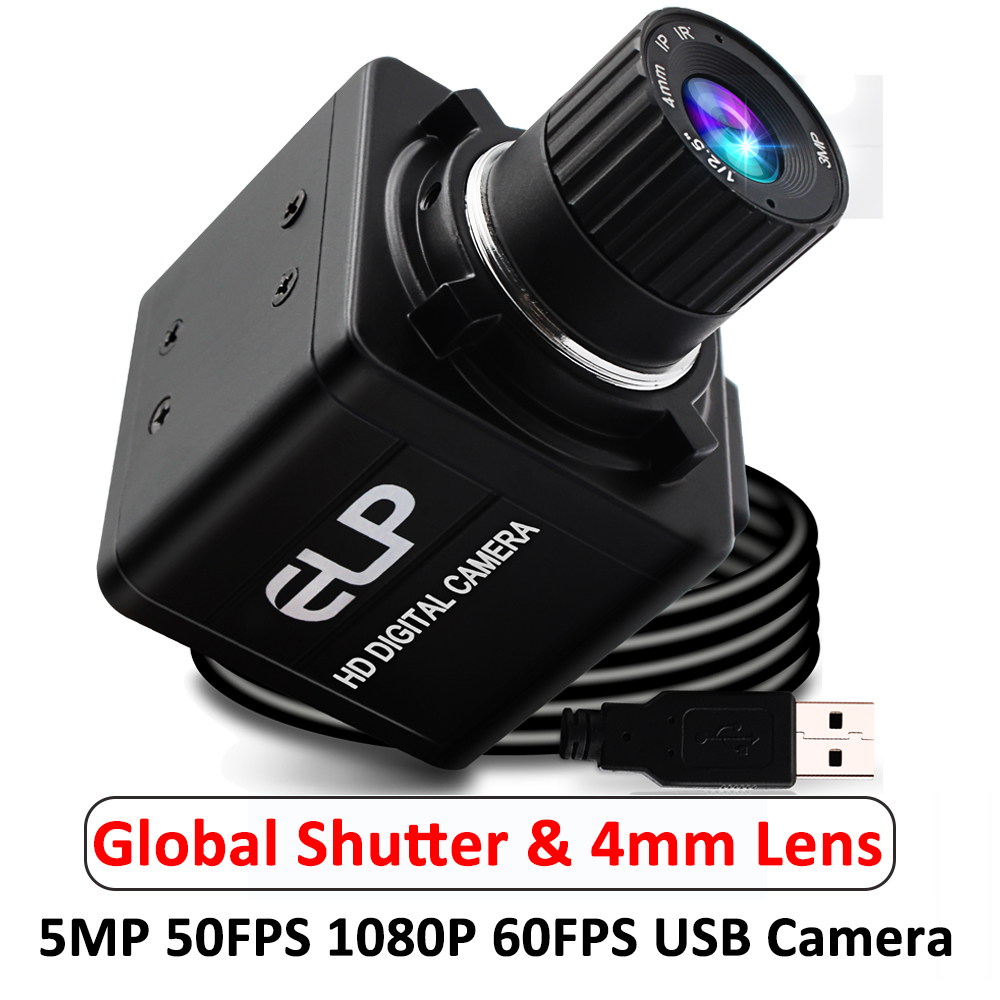 ELP High Speed USB Webcam 5MP 50fps 1080P 60fps RGB Colorful Vision ...
