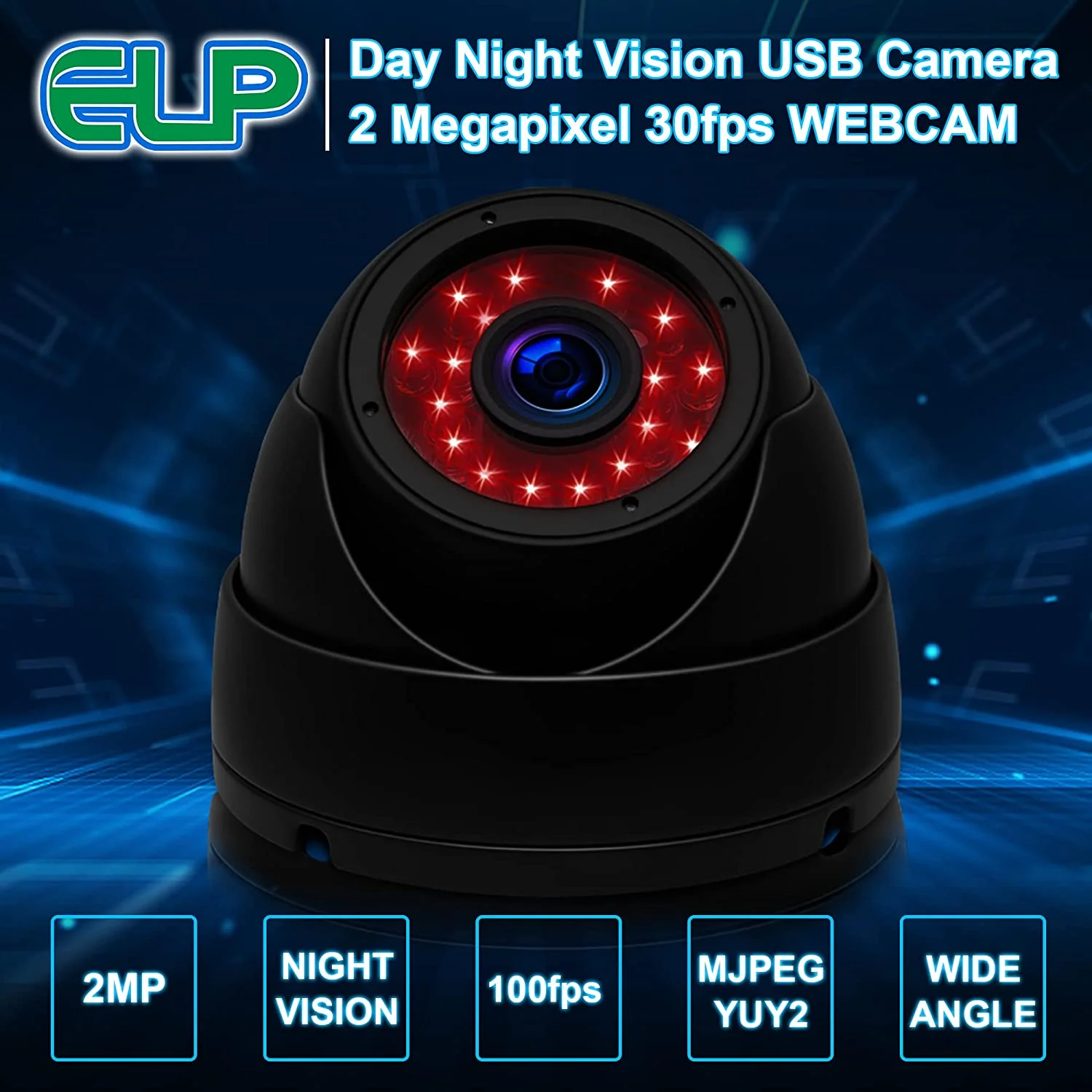 ELP Full HD 1080P Infrared Dome Camera High Speed 30fps/60fps/100fps ...