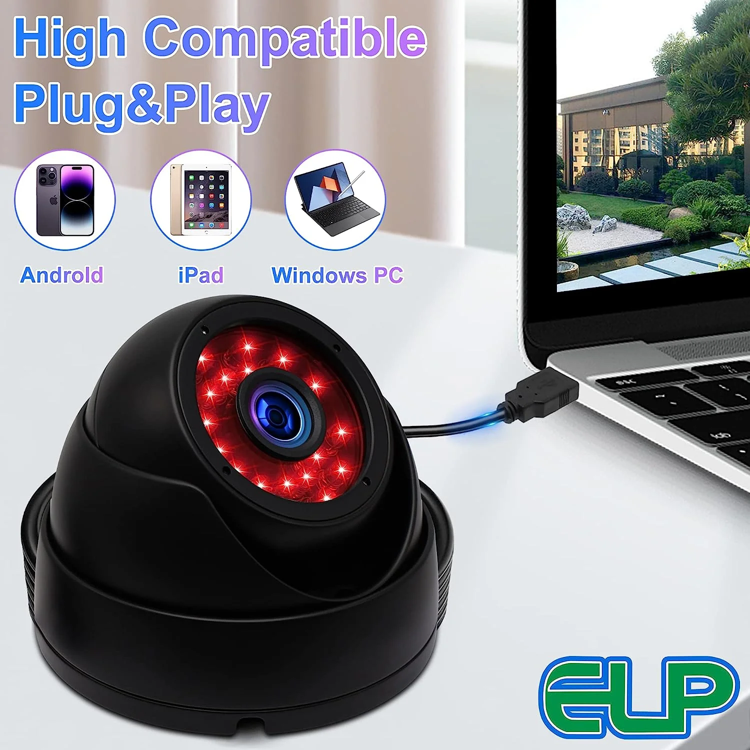 ELP Full HD 1080P Infrared Dome Camera High Speed 30fps/60fps/100fps ...