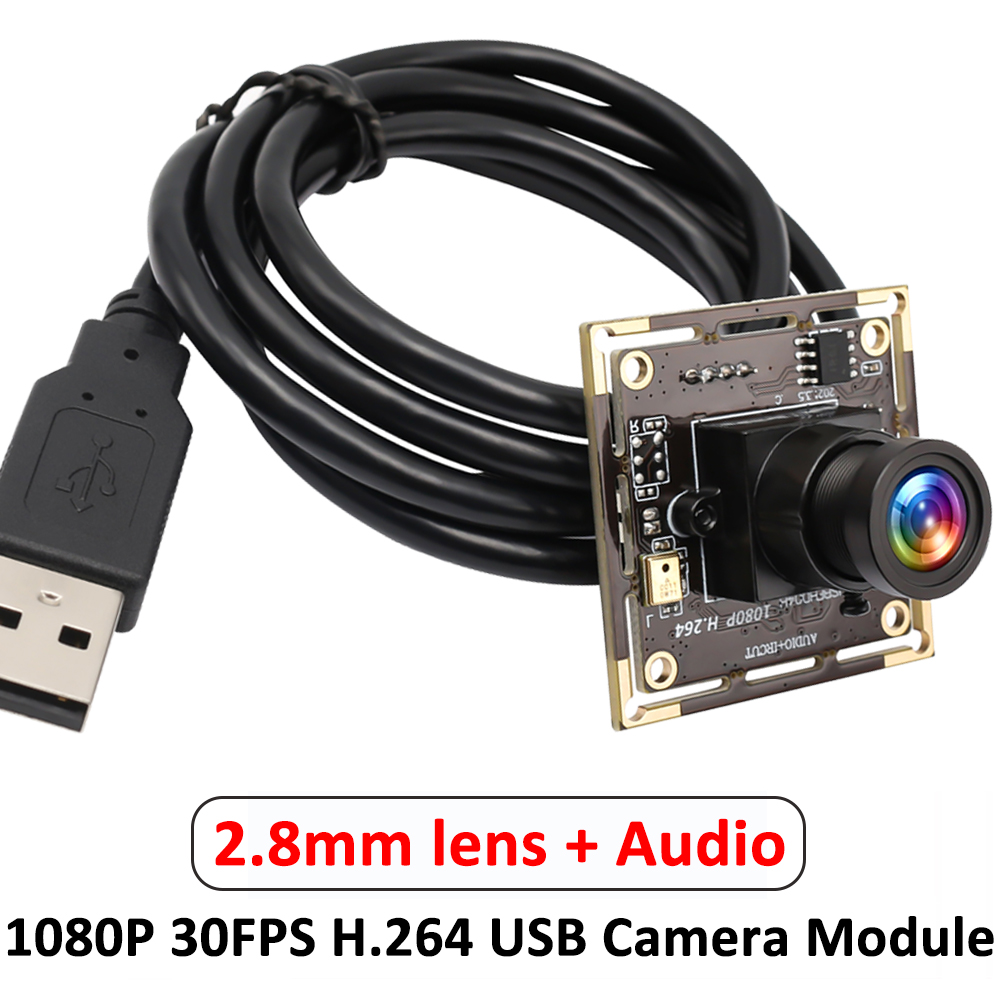 2mp Raspberry Pi Camera ELP 2.8mm Lens Raspberry Pi 1080P 30FPS H.264 Microphone PC Web USB ...