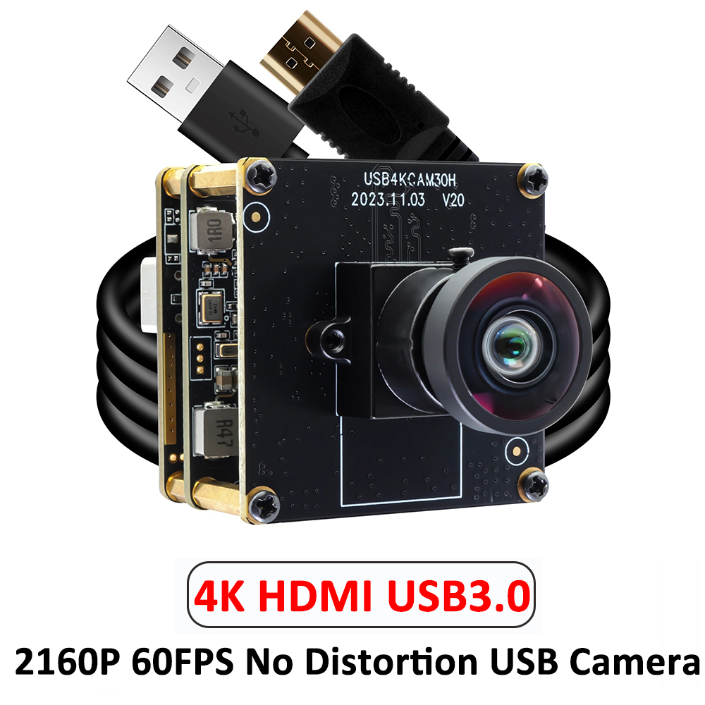 ELP 4K HDMI USB Camera Module H.264 60FPS No Distortion Lens USB Output ...