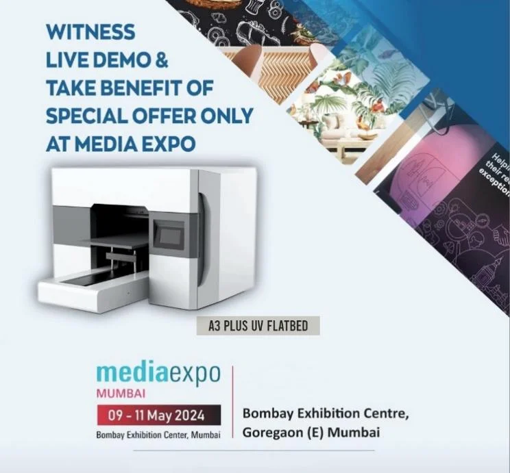 Shanghai Orinjet Digital Technology A3 UV Printer Stuns at Media Expo Mumbai Exhibition 2024