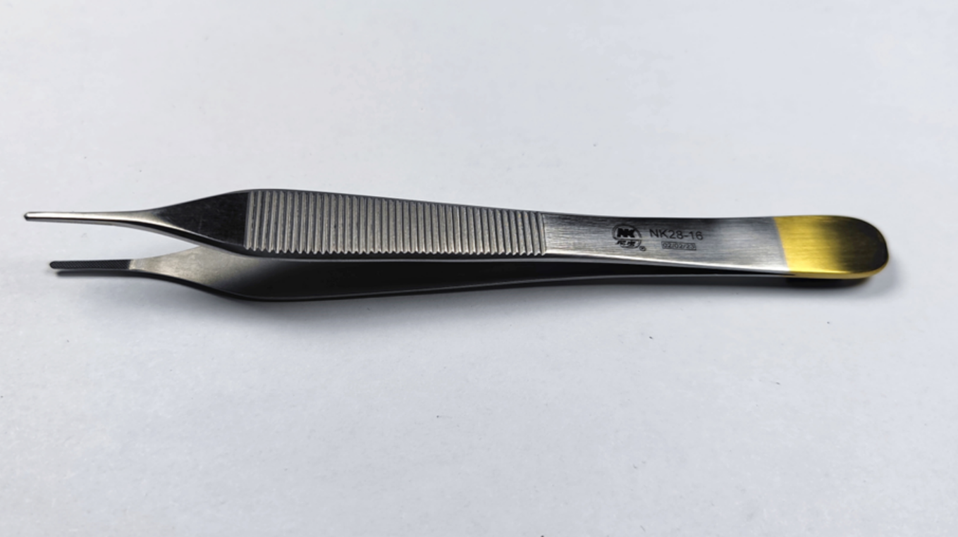 NK28-01 組織鑷 12cm 對齒-Tissue Pliers, Fig 1*2 Adson 12cm