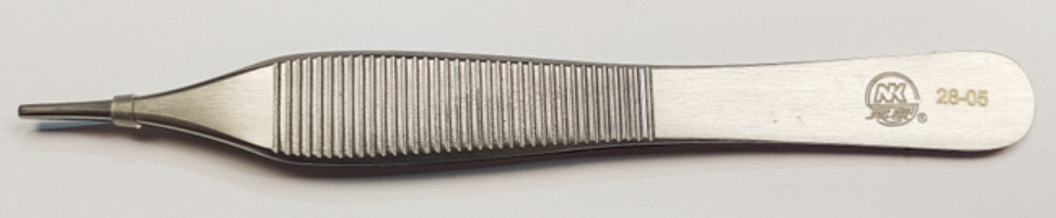 NK28-15 組織鑷 平齒 鑲嵌12cm-Tissue Pliers，Fig. 1 Adson 12cm TC