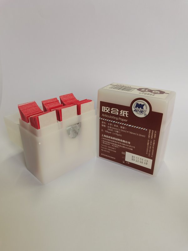 咬合紙 紅色 方II型 親水 100μm -Articulating Paper Hydrophilic Paper Red 100μm