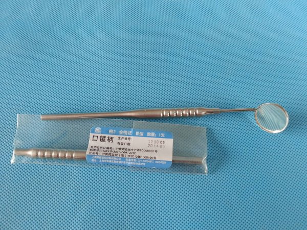 NK10-06 不銹鋼口鏡柄(頭+柄)-SS Mouth Mirror with Handle 
