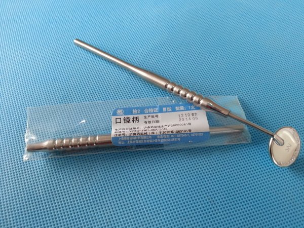NK10-06 不銹鋼口鏡柄(頭+柄)-SS Mouth Mirror with Handle 