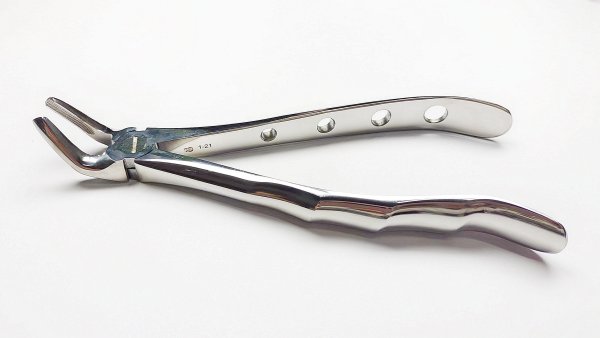 NK44-23 成人下頜前磨牙鉗 (波浪柄)-Extracting Forceps, Lower premolars， new handle