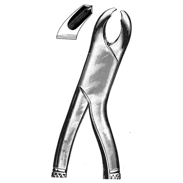 NK44-25 成人下頜磨牙鉗(波浪柄)-Extracting Forceps, Lower molars，wavy handle