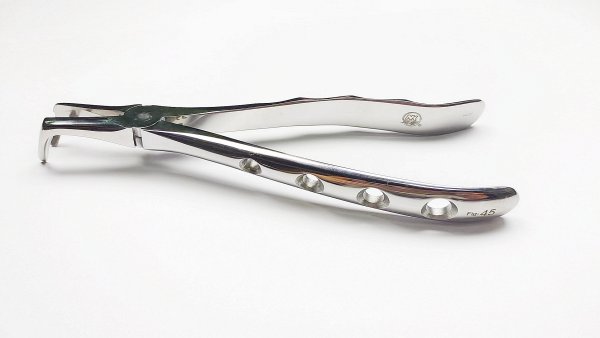NK44-21 成人下頜根尖鉗 (波浪柄)-Extracting Forceps, Lower roots，new handle