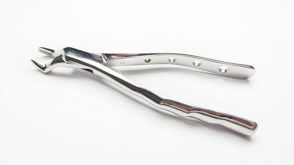NK44-24 成人上頜磨牙鉗 (波浪柄)-Extracting Forceps, Upper molars str wavy handle