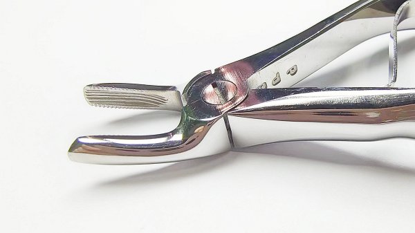 NK44-49 兒童上頜前磨牙鉗 (波浪柄)-Chrildren Extracting Forceps, Upper premolars new handle
