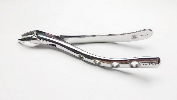 NK44-33 成人上頜前牙鉗 (波浪柄)-Extr. Forceps,Upper premolars,incisors roots new handle