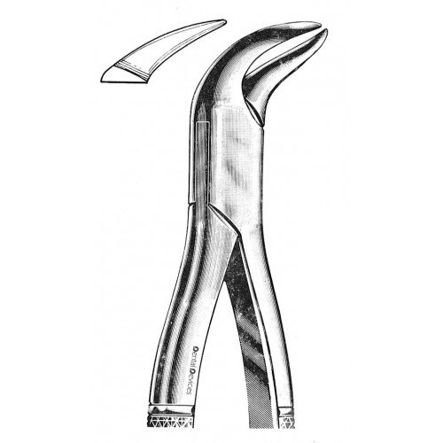NK44-30 成人牛角鉗 (波浪柄)-Extracting Forceps, Lower molars (Cow-horn beak) new handle