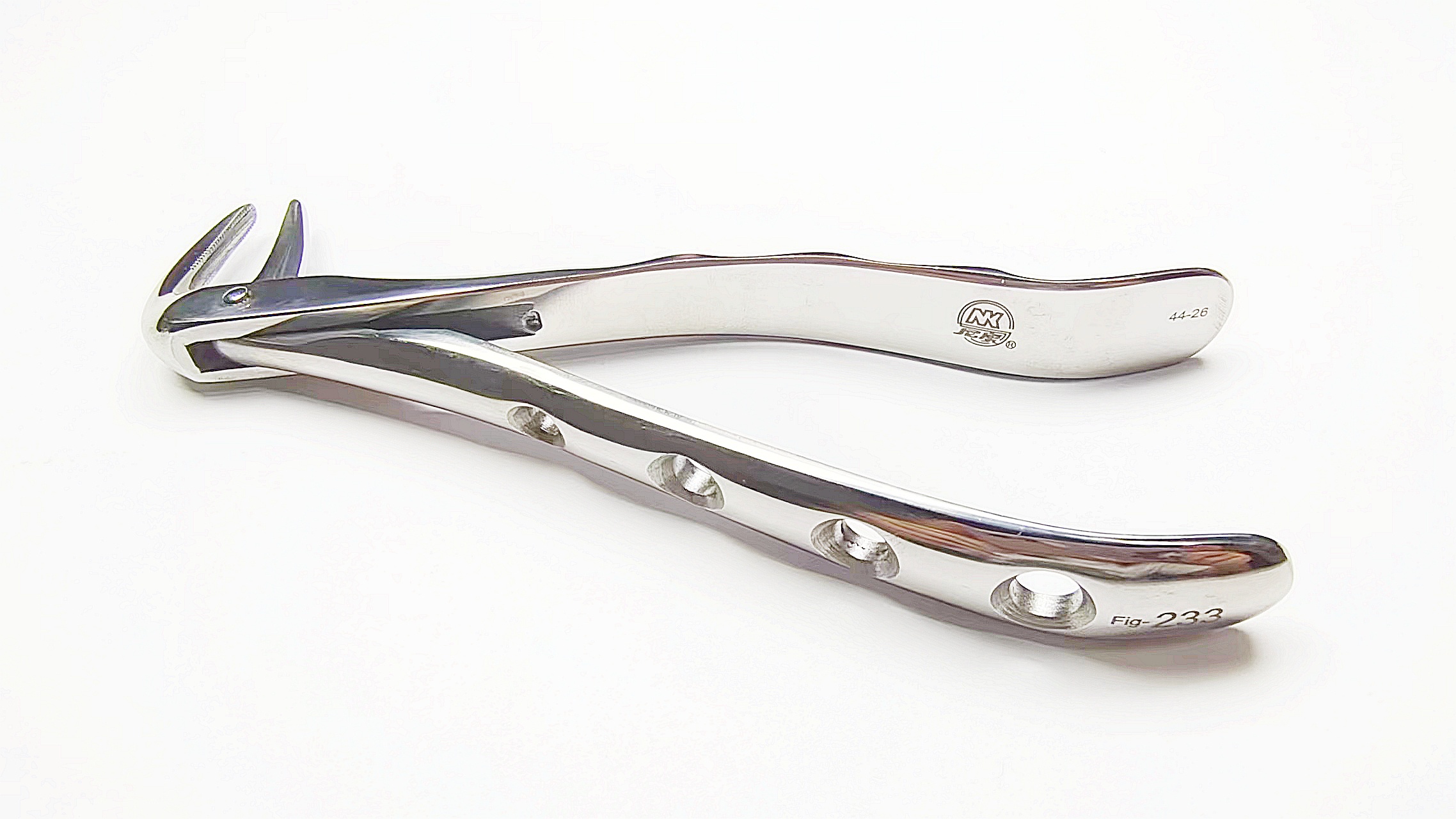 NK44-26 成人下頜根尖鉗(波浪柄)-Extracting Forceps, Lower roots (parallel beaks) new handle