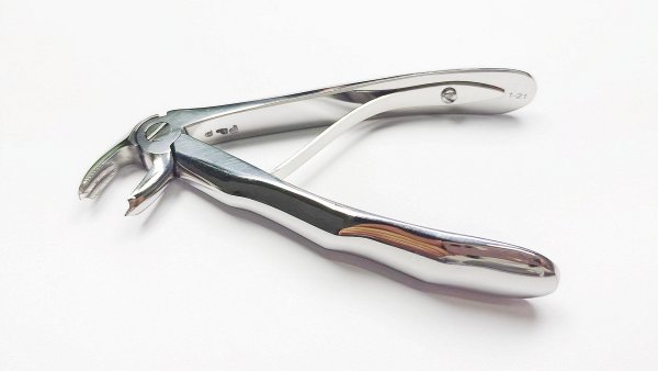 NK44-46 兒童下頜磨牙鉗 (波浪柄)-Chrildren Extracting Forceps, Lower molars new handle