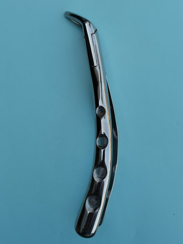 NK44-34 成人下頜前牙鉗 (波浪柄)-Extr. Forceps, Lower premolars, incisors roots new handle 