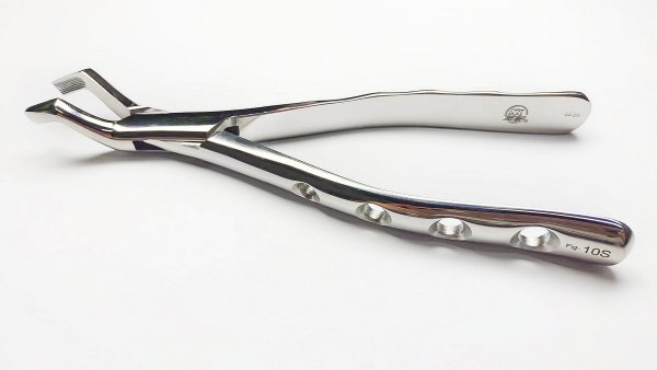 NK44-24 成人上頜磨牙鉗 (波浪柄)-Extracting Forceps, Upper molars str wavy handle