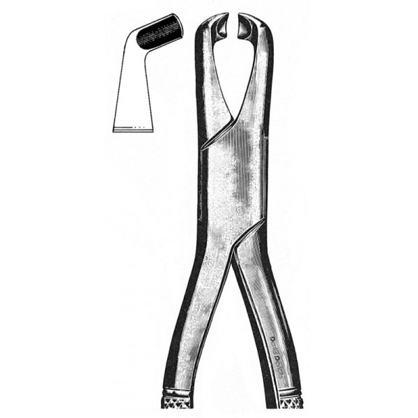 NK44-35 成人下頜磨牙鉗 (波浪柄)-Extracting Forceps, Lower molars str new handle