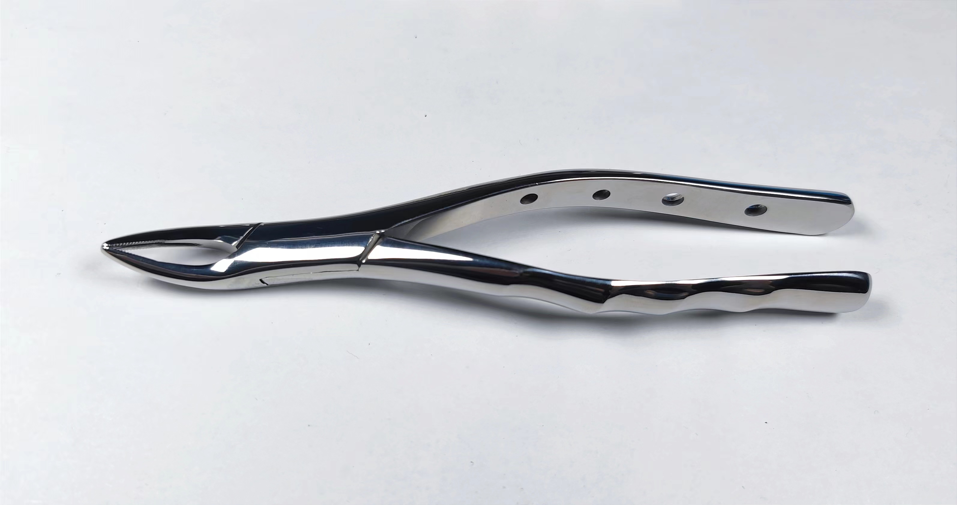 NK44-59 成人通用殘根鉗 (波浪柄)-Extracting Forceps, upper and lower roots new handle