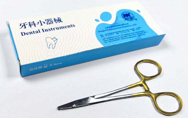 NK36-04 持針鉗 蚊式鑲嵌 直 14cm-Needle Holders, Micro-Vascula TC str 14cm 