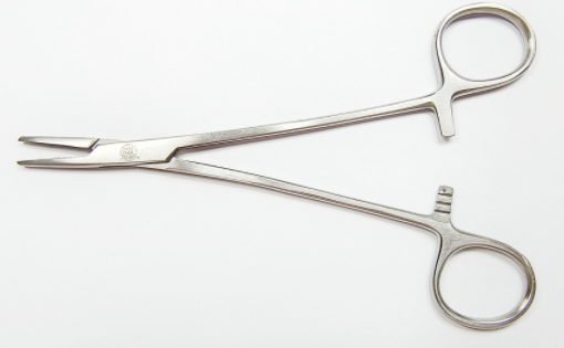 NK36-09 持針鉗 蚊式 直 15cm-Needle Holders, Micro-Vascula str 15cm 