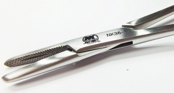 NK36-09 持針鉗 蚊式 直 15cm-Needle Holders, Micro-Vascula str 15cm 