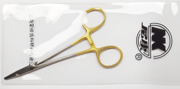 NK36-04 持針鉗 蚊式鑲嵌 直 14cm-Needle Holders, Micro-Vascula TC str 14cm 