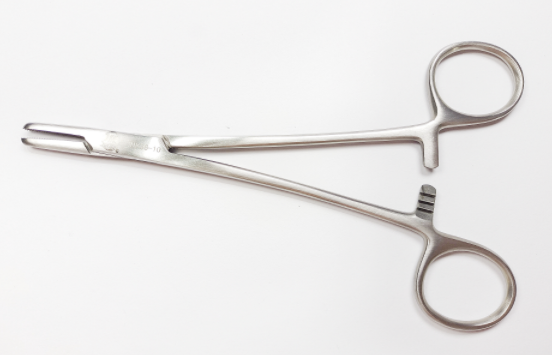 NK36-21 持針鉗 蚊式 直 18cm-Needle Holders, Micro-Vascula str 18cm 