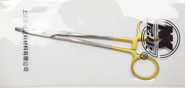 NK36-05 持針鉗 蚊式鑲嵌 直 15cm-Needle Holders, Micro-Vascula TC str 15cm 
