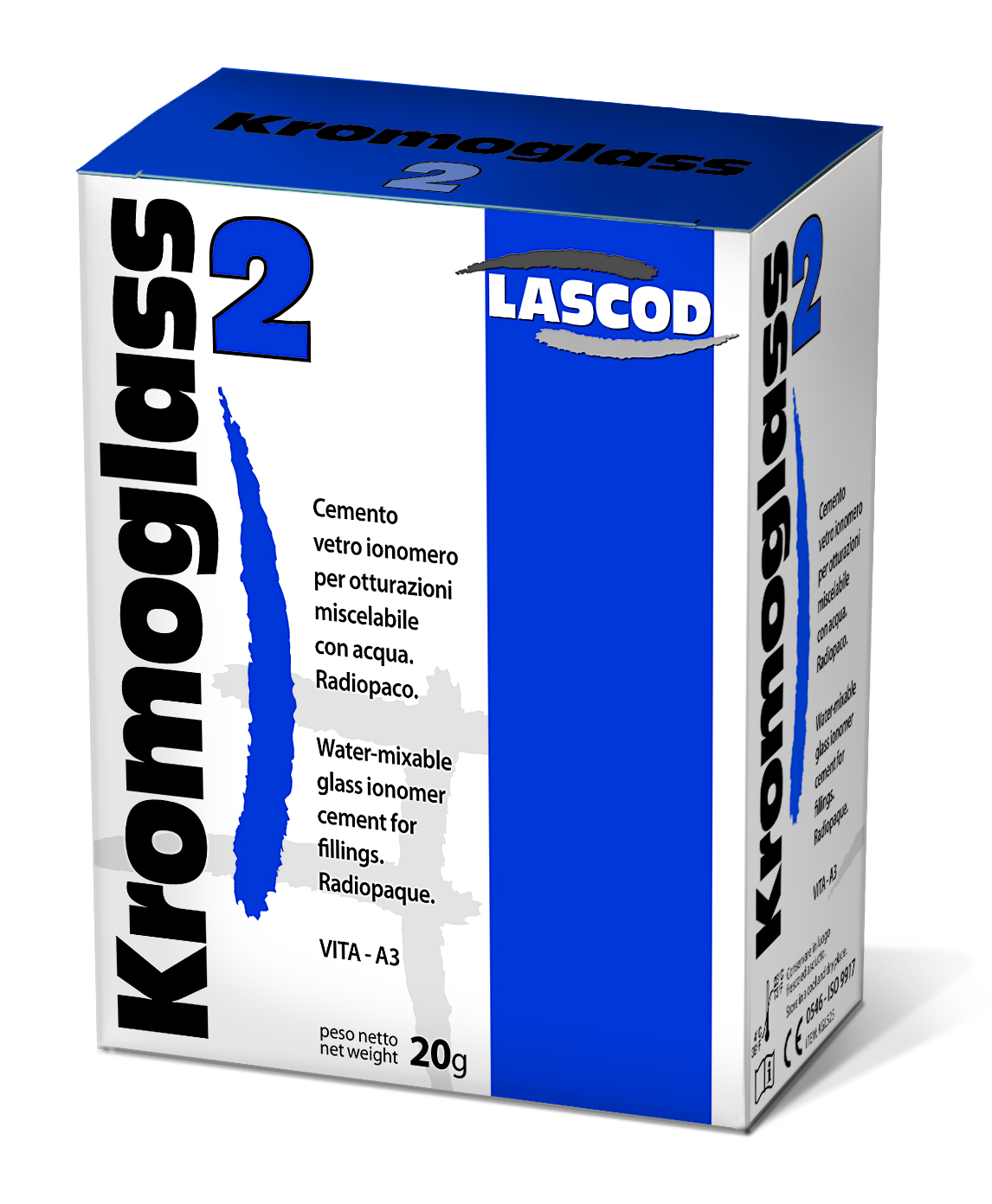 萊斯卡 Kromoglass 3 玻璃離子水門汀(單粉/單液瓶)-Glass Ionomer Cement (Powder 35g+Liquid bottle)
