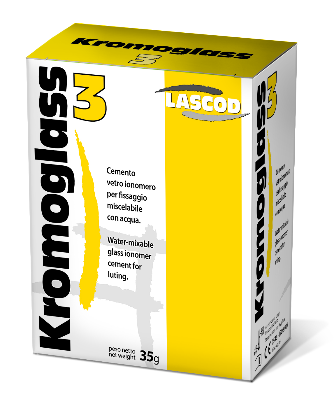 萊斯卡 Kromoglass 3 玻璃離子水門汀(單粉/單液瓶)-Glass Ionomer Cement (Powder 35g+Liquid bottle)