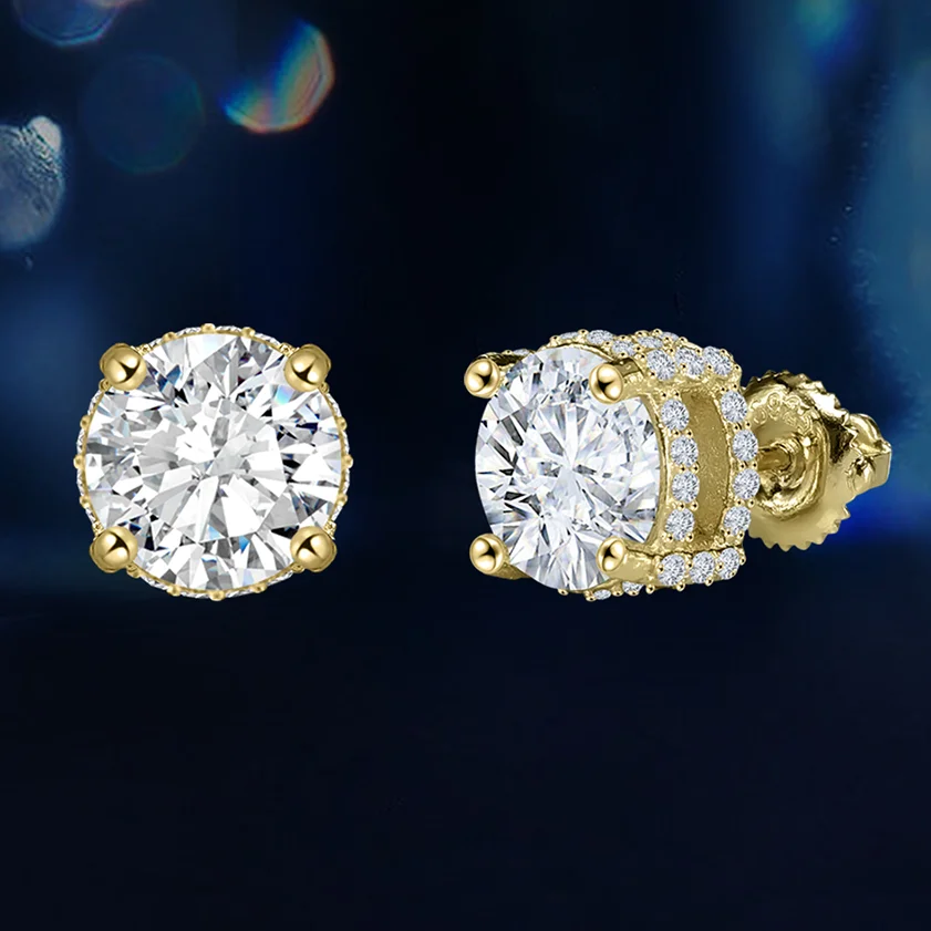 round moissanite stud earrings round moissanite stud earrings