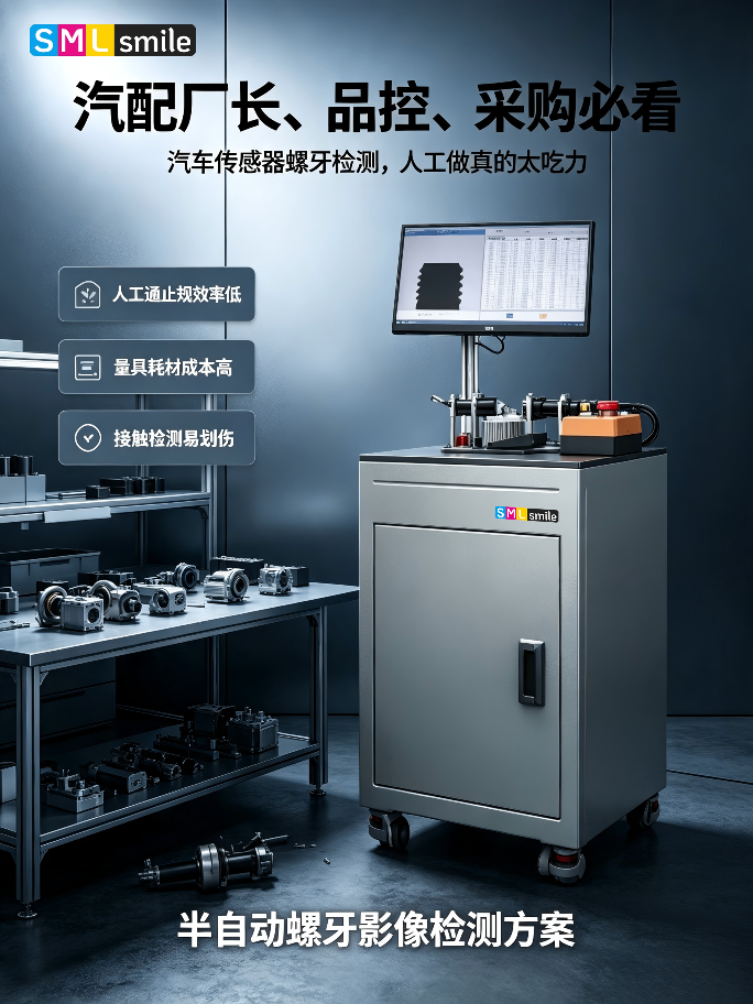 ⚙️汽配厂品质主管看｜传感器螺牙视觉检测方案