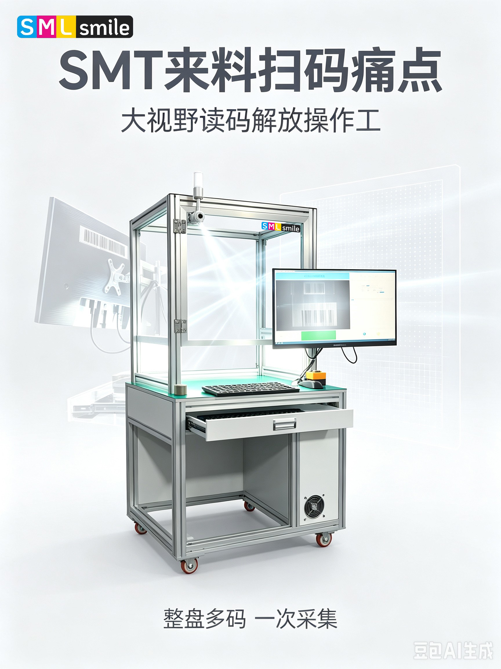还在用扫码枪逐条扫料盘？工厂扫码效率瓶颈终于破局