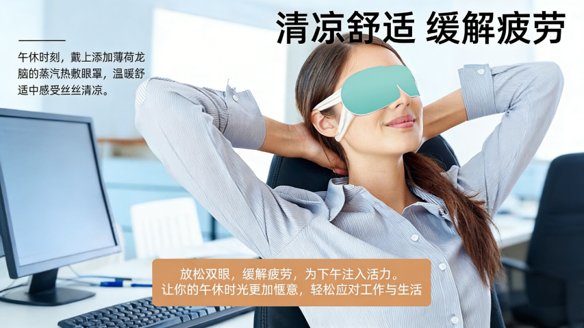 佛山旅行蒸汽眼罩源頭工廠 和諧共贏 廣州三森健康產(chǎn)業(yè)科技供應(yīng)