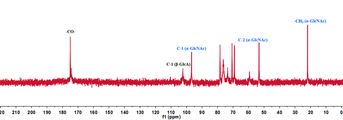 C-NMR spectrum of K5 Polysaccharide