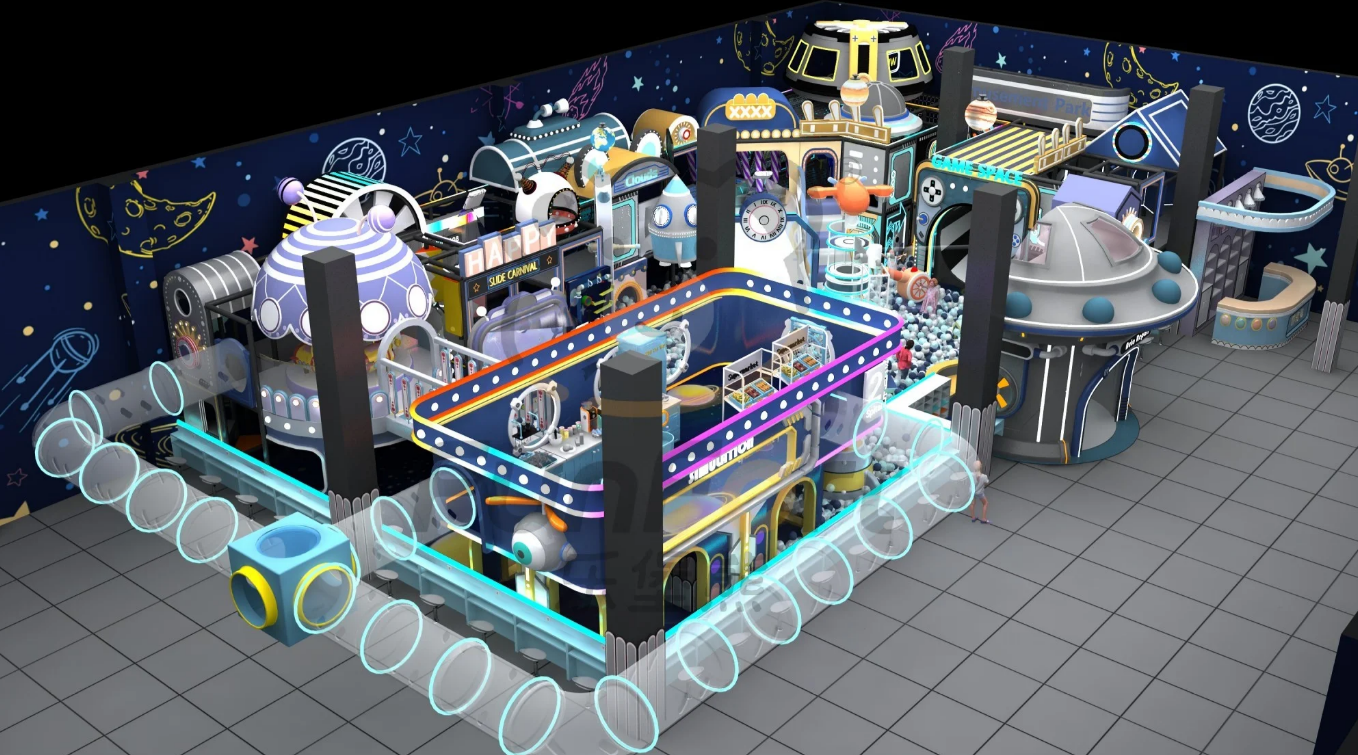 Space science fiction theme indoor playground