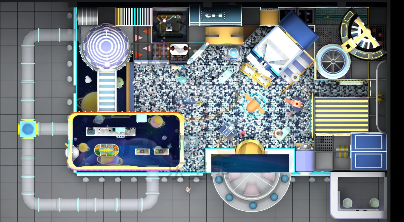 Space science fiction theme indoor playground