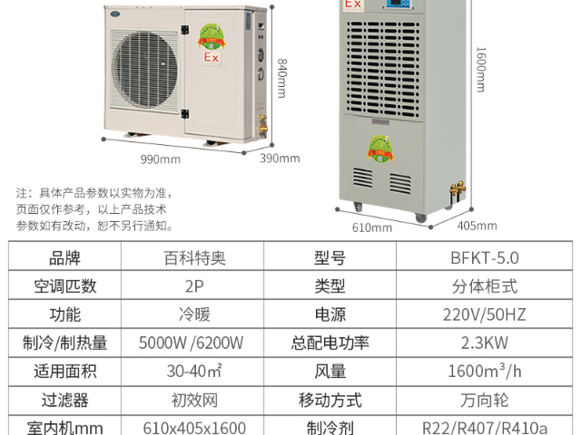 云南防爆工业空调机型号,防爆工业空调机