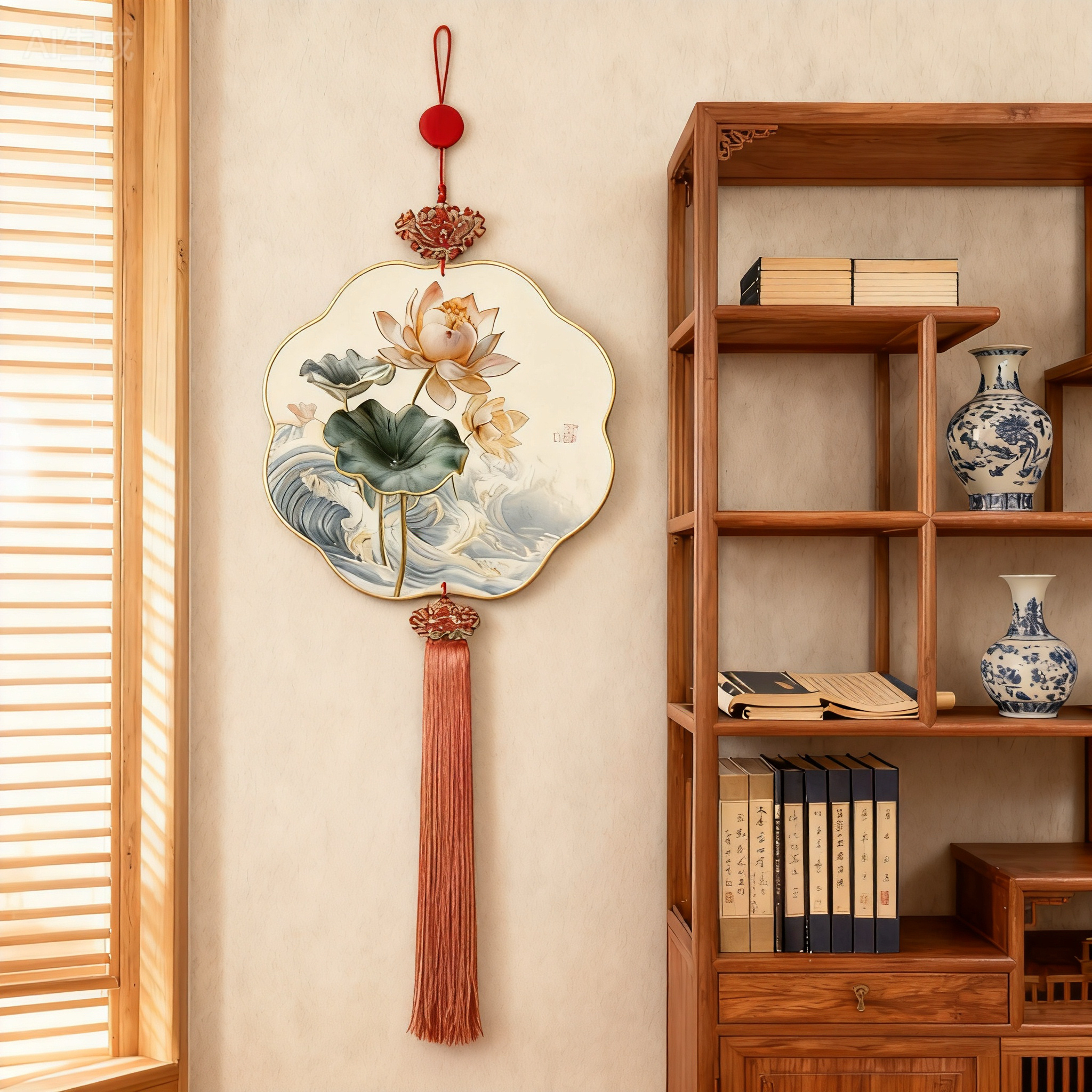 新中式家居裝飾再添精品：荷花主題掛飾“荷韻流芳” 綻放雅韻