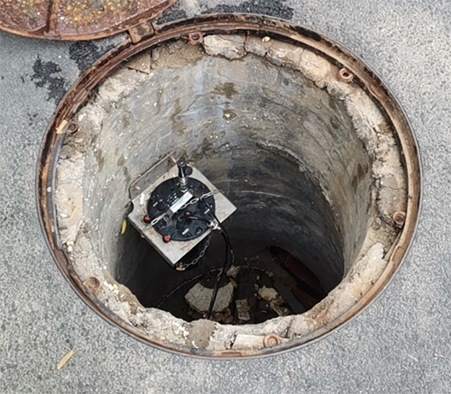 江蘇常州某區縣排水管網流量+SS水質在線監測