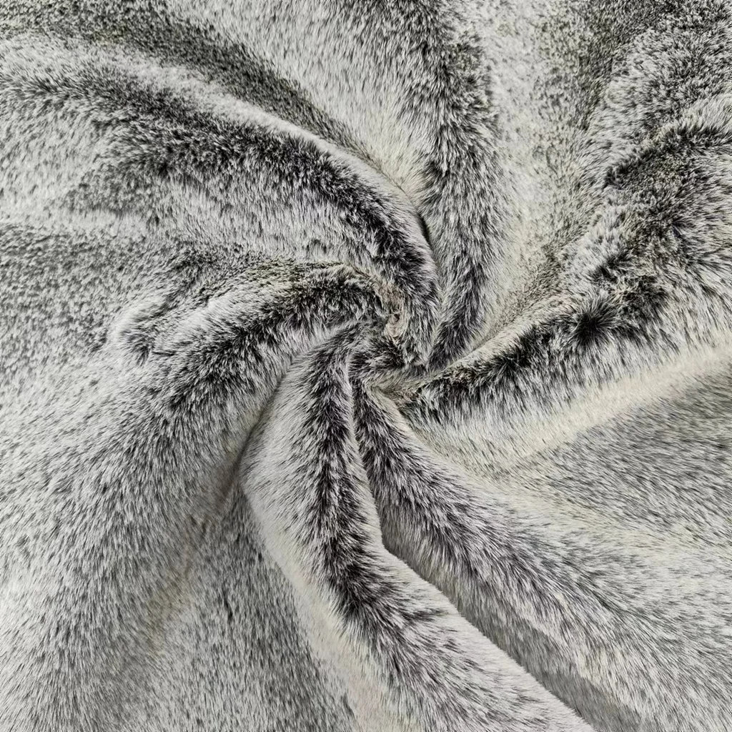 White and Black Faux Fur Minky Fabric