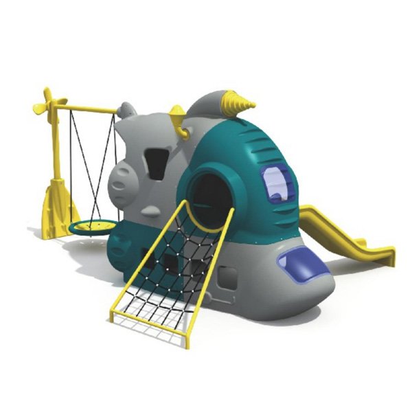 新款大套太空魚艇(帶滑梯/爬網/秋千)