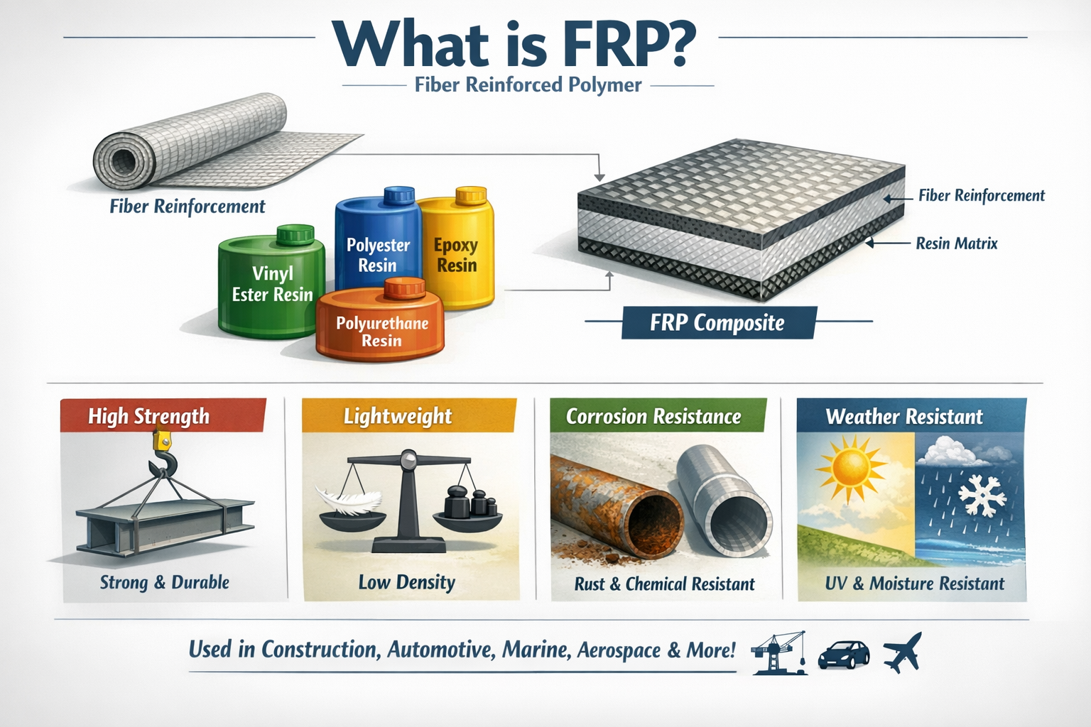 Pultruded FRP Composite Profiles Manufacturing Process Explained